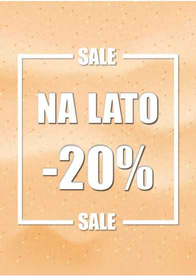 Plakat reklamowy SALE na Lato -20% Plakaty reklamowe