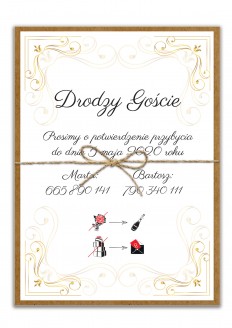 Zaproszenie Ślubne 039K 2