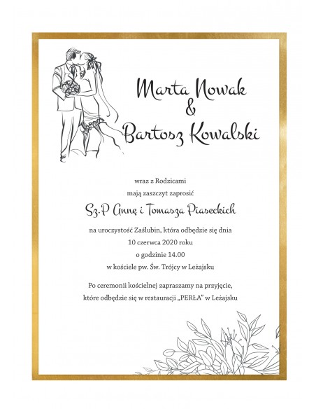 Zaproszenie Ślubne 012 Zaproszenia ślubne