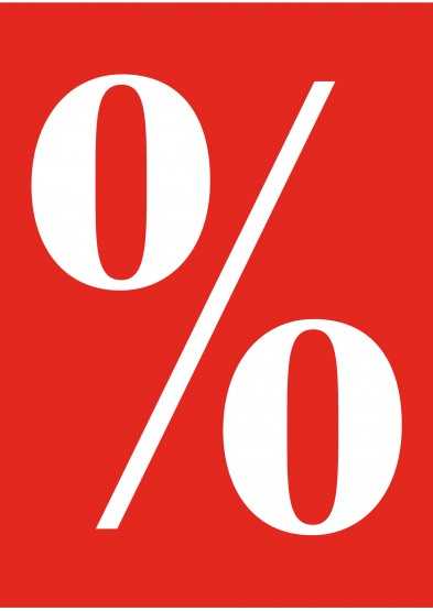 Plakat reklamowy wyprzedaż % A035