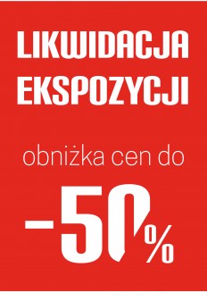 Plakat reklamowy likwidacja...