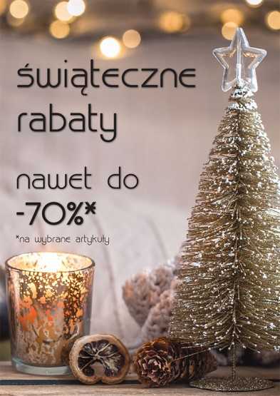 Plakat reklamowy świąteczne rabaty...