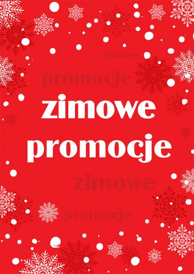 Plakat reklamowy zimowe promocje Z004