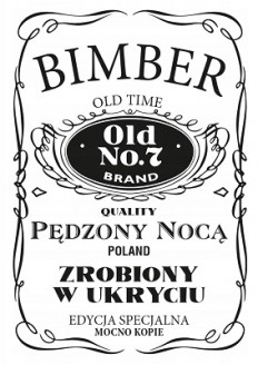 Etykiety na wódkę BIMBER Etykiety samoprzylepne