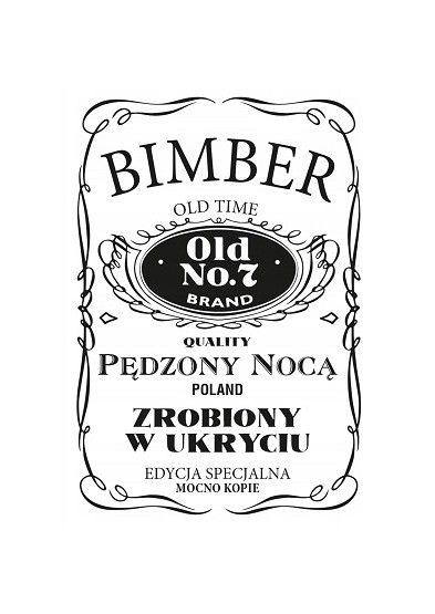 Etykiety na wódkę BIMBER Etykiety samoprzylepne