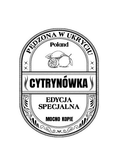 Etykiety na wódkę CYTRYNÓWKA M07