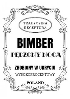 Etykiety na wódkę BIMBER M05 Etykiety samoprzylepne