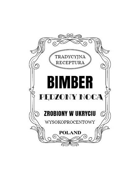 Etykiety na wódkę BIMBER M05 Etykiety samoprzylepne