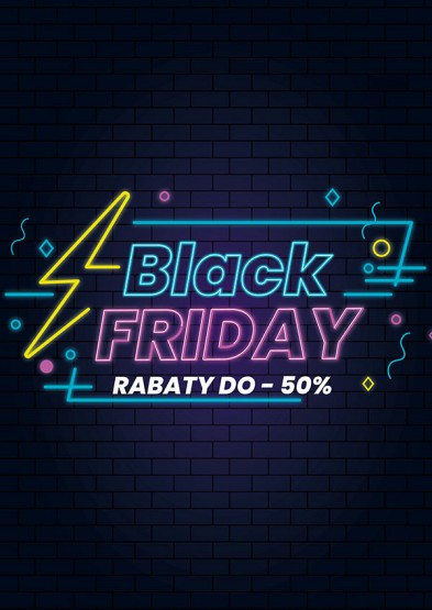 Plakat reklamowy RABATY DO -50% BF015
