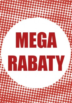 Plakat reklamowy MEGA RABATY Plakaty reklamowe